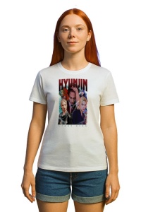 Tricou KPOP dama cu trupa formatia HYUNJUN , music Coreean 216 - Img 3