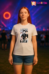 Tricou KPOP dama cu trupa formatia J-HOPE , music Coreean 230 - Img 7