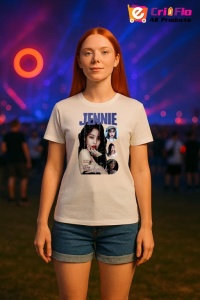 Tricou KPOP dama cu trupa formatia JENNIE BLACK PINK , music Coreean 225