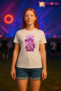 Tricou KPOP dama cu trupa formatia JIMIN 5 , music Coreean 235 - Img 7