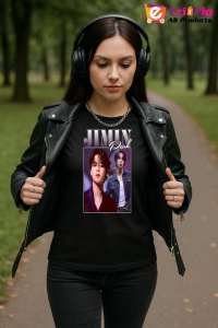 Tricou KPOP dama cu trupa formatia JIMIN , music Coreean 234 - Img 5