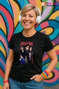 Tricou KPOP dama cu trupa formatia JUNGKOOK 5 , music Coreean 244 - Img 4