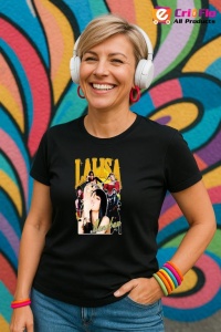 Tricou KPOP dama cu trupa formatia LALISA , music Coreean 251 - Img 4