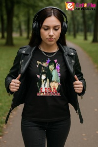Tricou KPOP dama cu trupa formatia LISA 6 , music Coreean 259 - Img 5