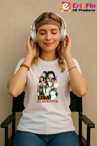 Tricou KPOP dama cu trupa formatia LISA 7 , music Coreean 260 - Img 8