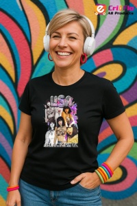 Tricou KPOP dama cu trupa formatia LISA 8 , music Coreean 261 - Img 5