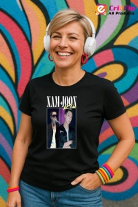 Tricou KPOP dama cu trupa formatia NAM-JOON , music Coreean 273 - Img 5