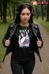 Tricou KPOP dama cu trupa formatia SANA 3 , music Coreean 285 - Img 6