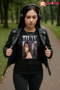 Tricou KPOP dama cu trupa formatia TZUYU , music Coreean 298 - Img 5