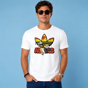 Tricou Kung Fu Panda Po Logo Galben Rosu Martial Arts Urban, din bumbac 100% Copii | Dama | Barbat - Img 3