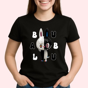 Tricou Labubu blur bubu, Unisex Dama si Barbat | Copii, Culoare Negru