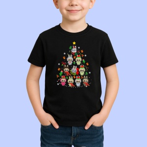 Tricou Labubu brad bebe, Unisex Dama si Barbat | Copii, Culoare Negru - Img 2