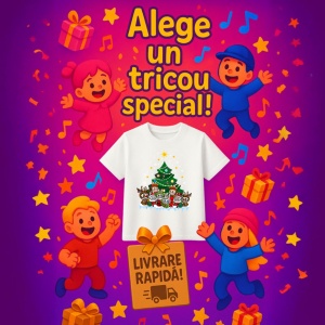 Tricou Labubu brad craciun, Unisex Dama si Barbat | Copii - Img 6