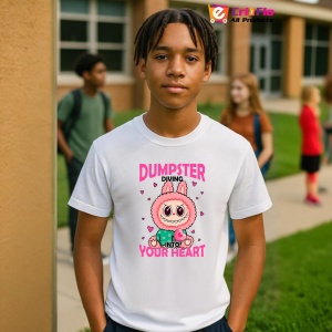 Tricou Labubu dumpster roz, Unisex Dama si Barbat | Copii - Img 10