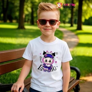 Tricou Labubu pirat mov, Unisex Dama si Barbat | Copii - Img 5