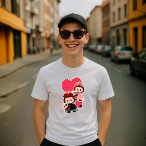 Tricou Labubu pupici rosii, Unisex Dama si Barbat | Copii - Img 9