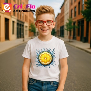 Tricou Lamaie galbena si stropi de energie, Fructe, Copii | Dama - Img 5