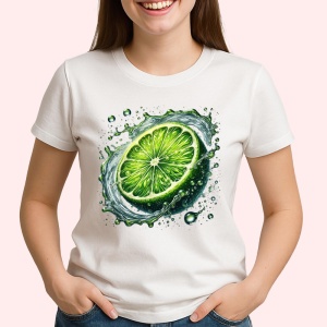 Tricou Lamaie verde si stropi intensi, Fructe, Copii | Dama - Img 2