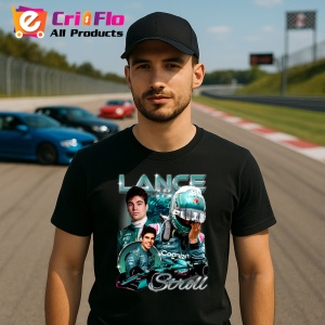 Tricou Lance Stroll Poster Colaj Echipa Aston Martin Formula 1, Copii | Dama | Barbat - Img 8