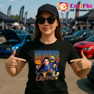 Tricou Lando Norris Ilustratie Masina Echipa Mclaren Formula 1, Copii | Dama | Barbat - Img 7