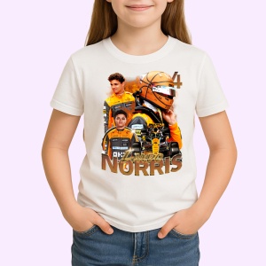 Tricou Lando Norris Poster Colaj Echipa Mclaren Formula 1, Copii | Dama | Barbat - Img 3
