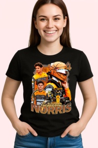 Tricou Lando Norris Poster Colaj Echipa Mclaren Formula 1, Copii | Dama | Barbat - Img 3