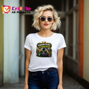 Tricou Legenda Locala La Mine Acasa Suporter Fotbal, din bumbac 100% , tricou alb pentru Copii | Dama | Barbat - Img 8