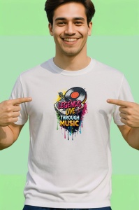 Tricou Legends Live Through Music Disc, Copii | Dama | Barbat - Img 2
