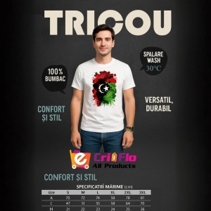 Tricou Libya Steag Splash Art, Copii | Dama | Barbat - Img 6