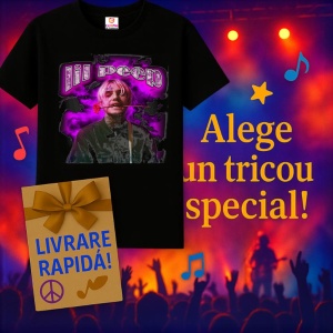 Tricou Lil Peep, muzica RAP, Dama | Barbat | Copii, Culoare Negru - Img 7