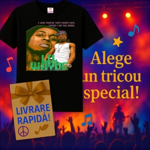 Tricou Lil Wayne, muzica Indie Pop, Dama | Barbat | Copii, Culoare Negru - Img 15