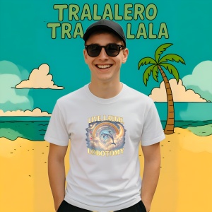 Tricou Live Laugh Lobotomy ** Tralalero Tralala Copii | Dama | Barbat - Img 9