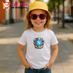 Tricou Logo Ssc Napoli Fotbal Club Italia V1, din bumbac 100% , tricou alb pentru Copii | Dama | Barbat - Img 5
