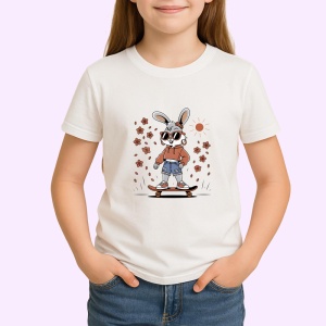 Tricou Lola cu skateboard si hanorac roz pastel Copii | Dama | Barbat Barbat - Img 4