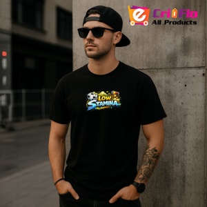 Tricou Low Stamina Minge Fotbal Obosita Amuzant, din bumbac 100%, tricou negru Copii | Dama | Barbat - Img 6
