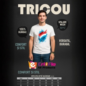 Tricou Luxembourg Steag Splash Art, Copii | Dama | Barbat - Img 6