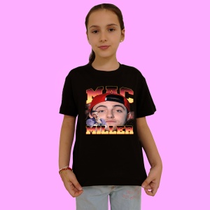 Tricou Mac Miller - Sapca rosie, fata frontala, muzica Nu Metal, Dama | Barbat | Copii, Culoare Negru - Img 2