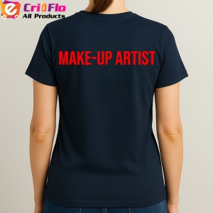 Tricou MAKE UP ARTIST, Personalizat | Unisex Dama si Barbat, Albastru Inchis - Img 3