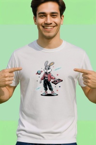 Tricou Marvin the Martian colorat in stil funky cu hanorac rosu Copii | Dama | Barbat - Img 2