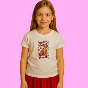 Tricou May Your Holidays Be Sweet Catel, din bumbac 100%, tricou alb, Copii | Dama | Barbat - Img 2