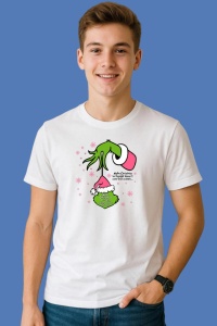 Tricou Maybe Christmas Means A Little Bit More Quote Hand, din bumbac 100%, tricou alb, Copii | Dama | Barbat