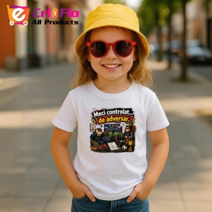 Tricou Meci Controlat De Adversar Gamer Fotbal Amuzant, din bumbac 100% , tricou alb pentru Copii | Dama | Barbat - Img 5