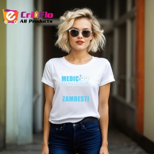 Tricou Medic Stomatolog Sau Motivul Pentru Care Inca Poti Sa Zambesti, din bumbac 100%, tricou alb, Dama | Barbat - Img 6
