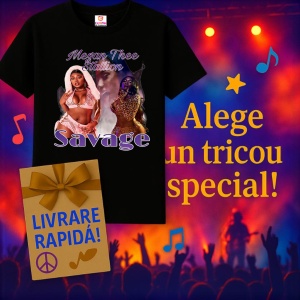Tricou Megan Thee Stallion - Savage, muzica Hip-Hop (Gangsta Rap), Dama | Barbat | Copii, Culoare Negru - Img 6