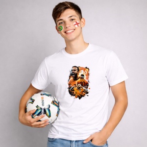 Tricou Memphis Depay Netherlands World Cup Fifa 2026, din bumbac 100%, tricou alb, Copii | Dama | Barbat
