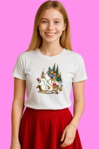Tricou Merry Grinchmas Christmas For Cricut Sublimation, din bumbac 100%, tricou alb, Copii | Dama | Barbat - Img 3