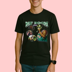 Tricou MF DOOM - Green Mask, muzica Hip-Hop / Drill, Dama | Barbat | Copii, Culoare Negru