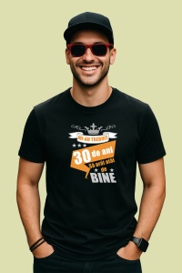 Tricou Mi Au Trebuit 30 De Ani Bine Portocaliu, din bumbac 100%, tricou negru, Dama | Barbat