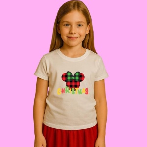Tricou Mickey Cap Coronita Christmas Text, din bumbac 100%, tricou alb, Copii | Dama | Barbat - Img 2