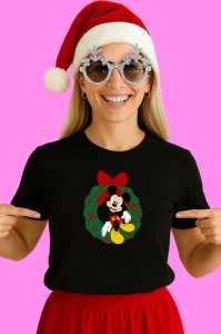 Tricou Mickey In Coronita Cu Fundita, din bumbac 100% Copii | Dama | Barbat - Img 3